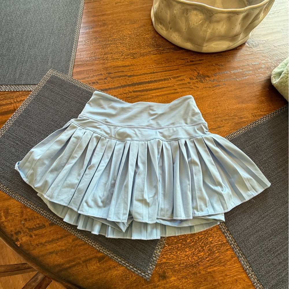 Gold Hinge Light Blue Pleated Women's Skirt size S